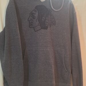 Hoodie Chicago Blackhawks Levelwear Gray Mens Large